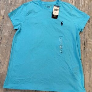 NWT Women's Polo Ralph Lauren classic blue t-shirt- Size Small